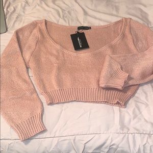 PLT- Blush soft crop sweater